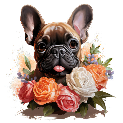 Bulldog francese cane auto