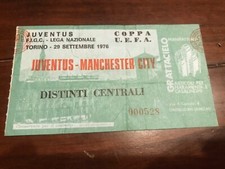 Juventus - Manchester City 76/77 coppa uefa biglietto ticket 