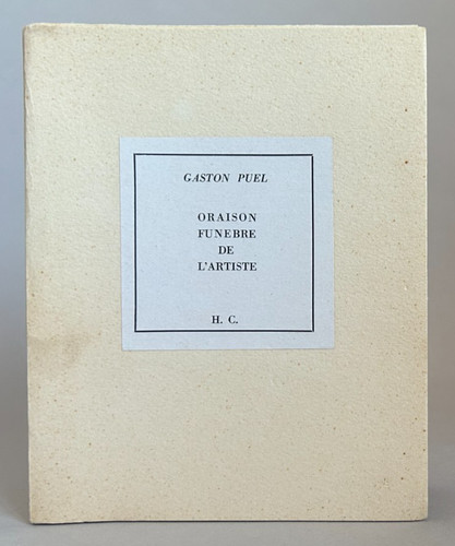 Gaston puel oraison funèbre - puel, :