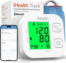 iHealth Track Misuratore di Pressione Arteriosa Smart da Braccio Superiore con 1 Conteggio (Confezione da 1) 