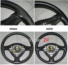 Kit Rinnova Colore Volante Pelle VW Golf Polo NERO F034 Ritocco Interni R 32 