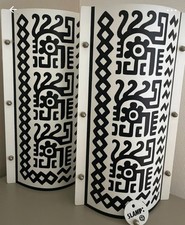 lampade da tavolo design marca Slamp disegni tribali bianco nero