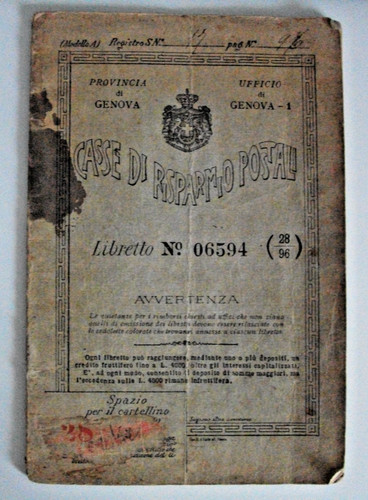 Libretto casse risparmio - libretto, di