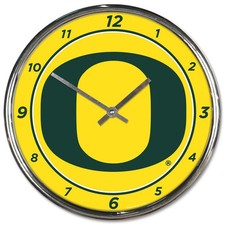 Oregon Ducks Chrome Clock -