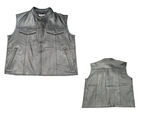 Gilet moto custom biker - , pelle