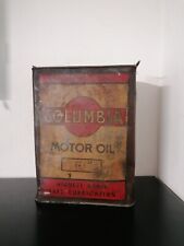 Latta Columbia Motor Olio Olio Motore Bidone Vintage Pubblicitario...