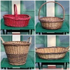 Cesti in Vimini Vintage – Lotto 4 Pezzi