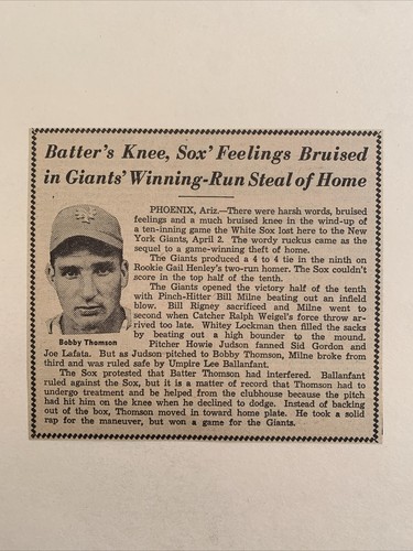 Bobby thomson new - bobby, york
