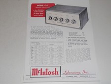 McIntosh C-4 Tube Preamp Mono