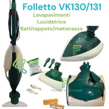 FOLLETTO VK130 VK131 COMPLETO LAVAPAVIMENTI BATTITAPPETO LUCIDATRICE Vk 130 131
