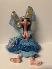 STREGA volante di PAOLO CHIARI anni '90 resina e tessuto pupazzo fatto a mano