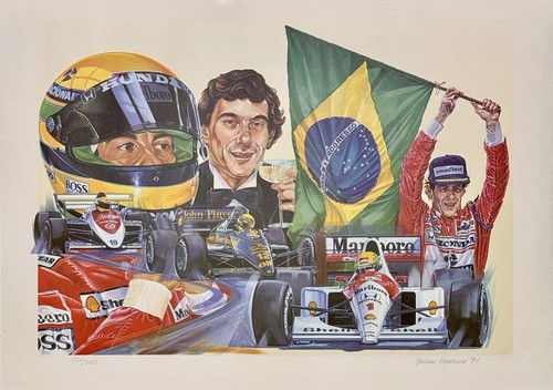 Litografia ayrton senna - ayrton, di
