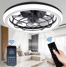 Ventilatore da soffitto LED con illuminazione luce telecomando plafoniera soggiorno