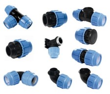 RACCORDO A COMPRESSIONE PER TUBO POLIETILENE da 16 a 63 MADE IN ITALY