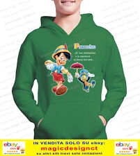 Pinocchio Felpa cappuccio bambino disney grillo parlante fai una fischiatina