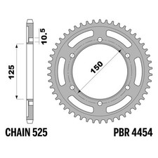 Corona PBR Z45 denti passo 525