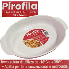PIROFILA TEGLIA LASAGNERA IN CERAMICA DA 36X24 PER FORNO ELETTRICO GAS MICROONDE