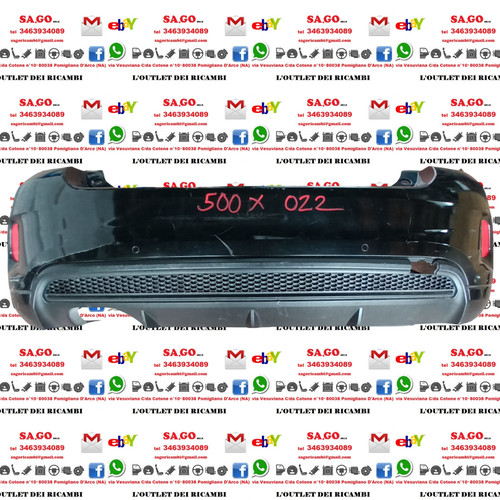Paraurti posteriore fiat - paraurti, 500x