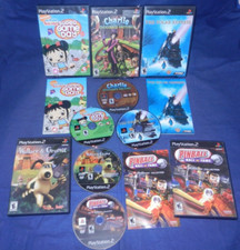 PS2; Charlie & Chocolate Factory, Polar Express, Wallace & Gromit, flipper, +, VG