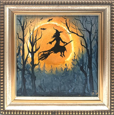 Strega quadro olio originale