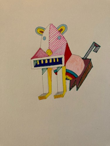 Dipinto 1980 gouache carta - dipinto, su