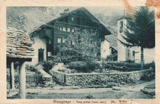 da918 cartolina  macugnaga casa antica  provincia di    verbania