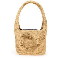 BARBOUR - Borsa in rafia beige