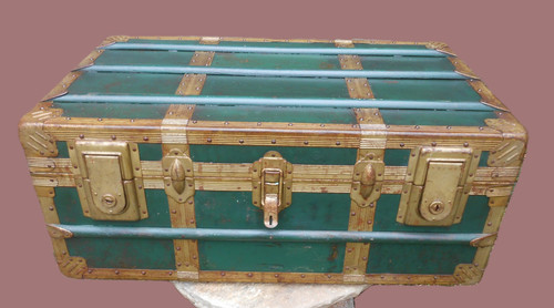 Antico baule viaggio - viaggio, in