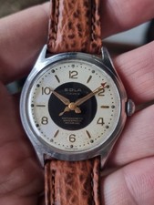 Vintage  Edla Bullseye Smoking Dial Acciaio gilt