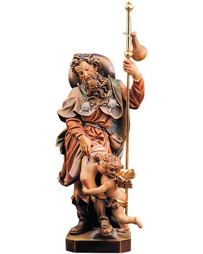 Statua san rocco legno - di,