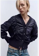 ZARA COMBINATION KNIT CARDIGAN
