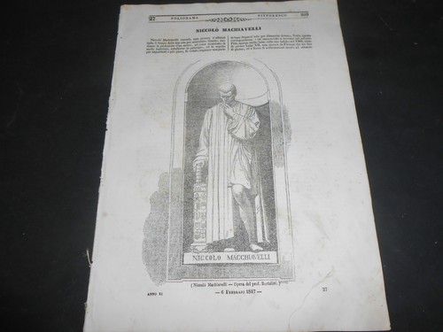 1847 niccolo macchiavelli - 1847, niccolo’