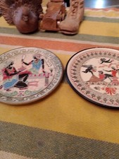 N.2 Piatti Da Appendere Al Muro In Terracotta Mady In Grecia