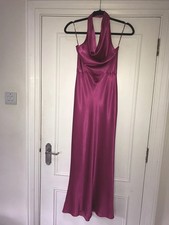 Abito midi Zara in raso fucsia