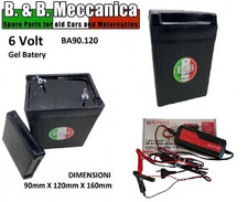 CARICA BATTERIE MANUTENTORE PIU BATTERIA BA90.120 6 VOLT GEL MOTO GUZZI AIRON...