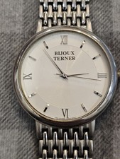 Orologio Bijoux Terner Quarzo Analogico Catena Link Bracciale Unisex Nuovo Batteria Funzionante