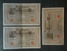 LOTTO DI 3 BANCONOTE 1000