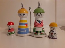 rari e simpatici contenitori per olio aceto sale pepe ceramica Brandani?vintage 