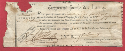Coupon emprunt forcé - forcé, an