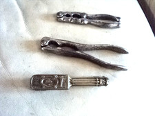 3 X ANTIQUE Metal Nutcrackers