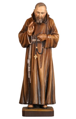 Statue saint padre pio wood - saint, in