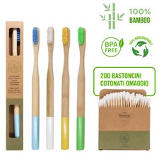 Set di 4 spazzolini Bamboo |
