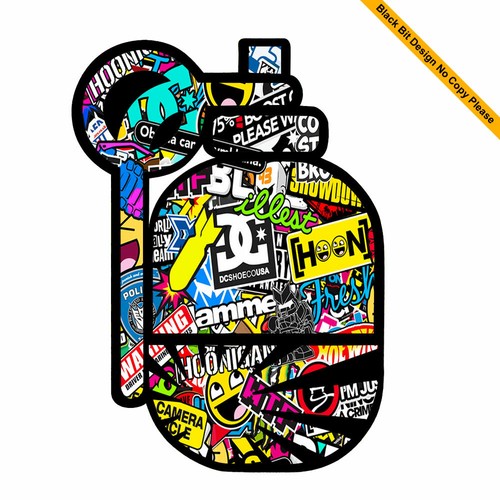 Sticker bomb grenade granata - bomb,