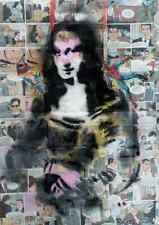 Gioconda Diabolik Monna Lisa firmata mixer on paper 52x72cm 2021 con certificato