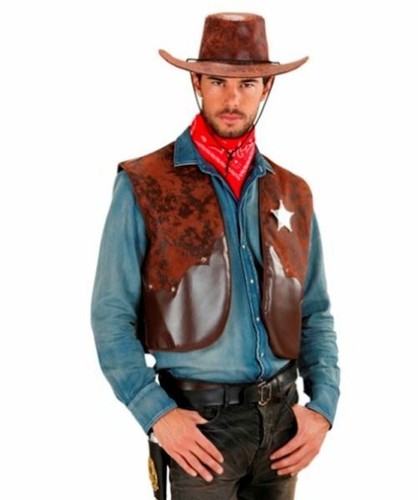 Gilet cowboy taglia - taglia, m/l