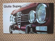 ALFA ROMEO GIULIA SUPER SALES BROCHURE PROSPEKT ITALIANO ORIGINALE COMPLETO
