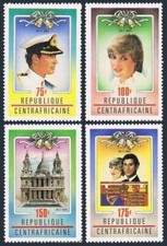 CAR 457-460,461, MNH. Michel