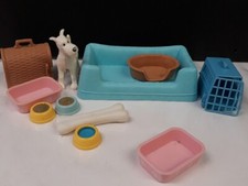 BARBIE MATTEL SET CUCCIOLO CANE GATTO DOG PET CUCCIA CIBO