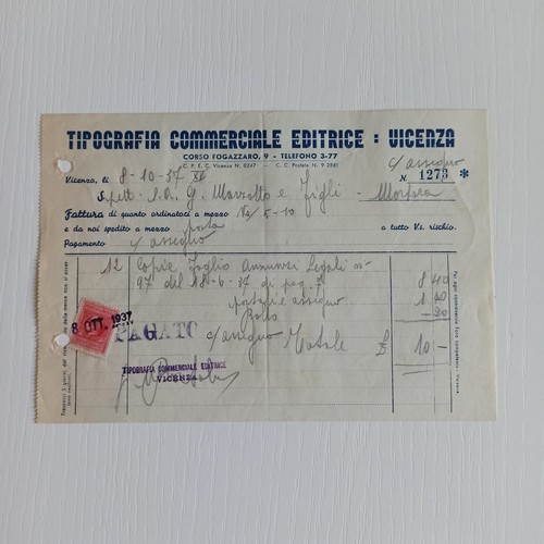 1937 tipografia commerciale - 1937,