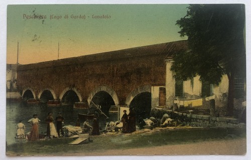 Cartolina peschiera lavatoio - peschiera,